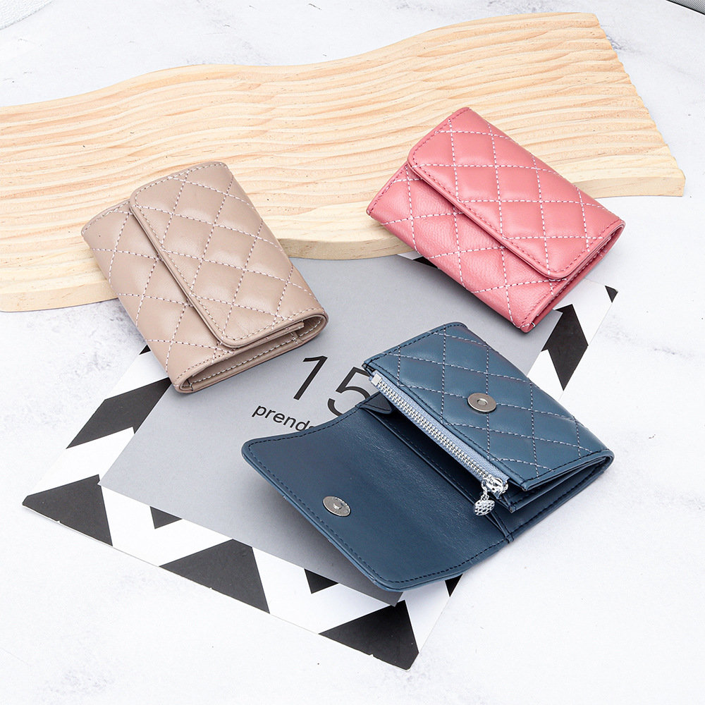 Luxury Quilted Bags - Koyun derisi kapitone kart tutucu kadın