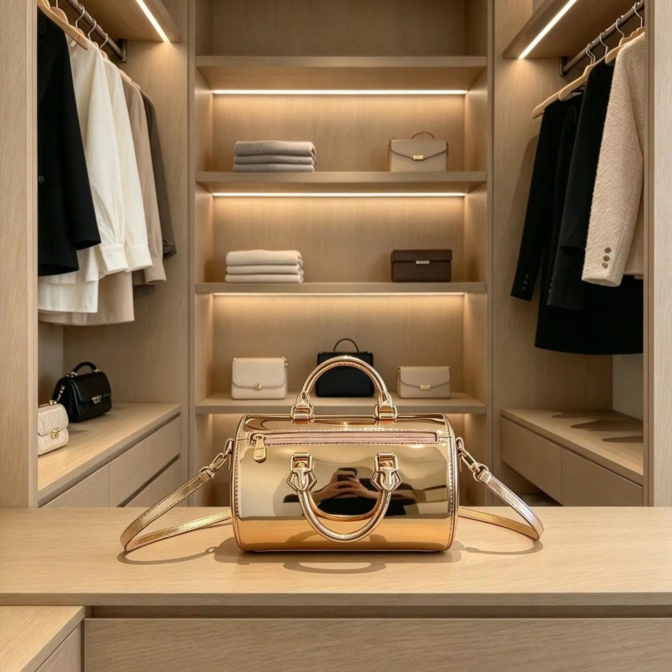 Altın Ayna Detaylı Patent Sili - Top Handle Patent Bag incelemesi ve fiyatı