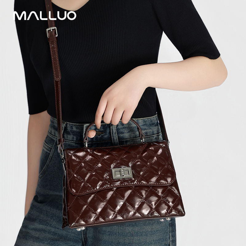 Hafif Lüks Moda Kadın Hakiki D - Top Handle Patent Bag incelemesi ve fiyatı