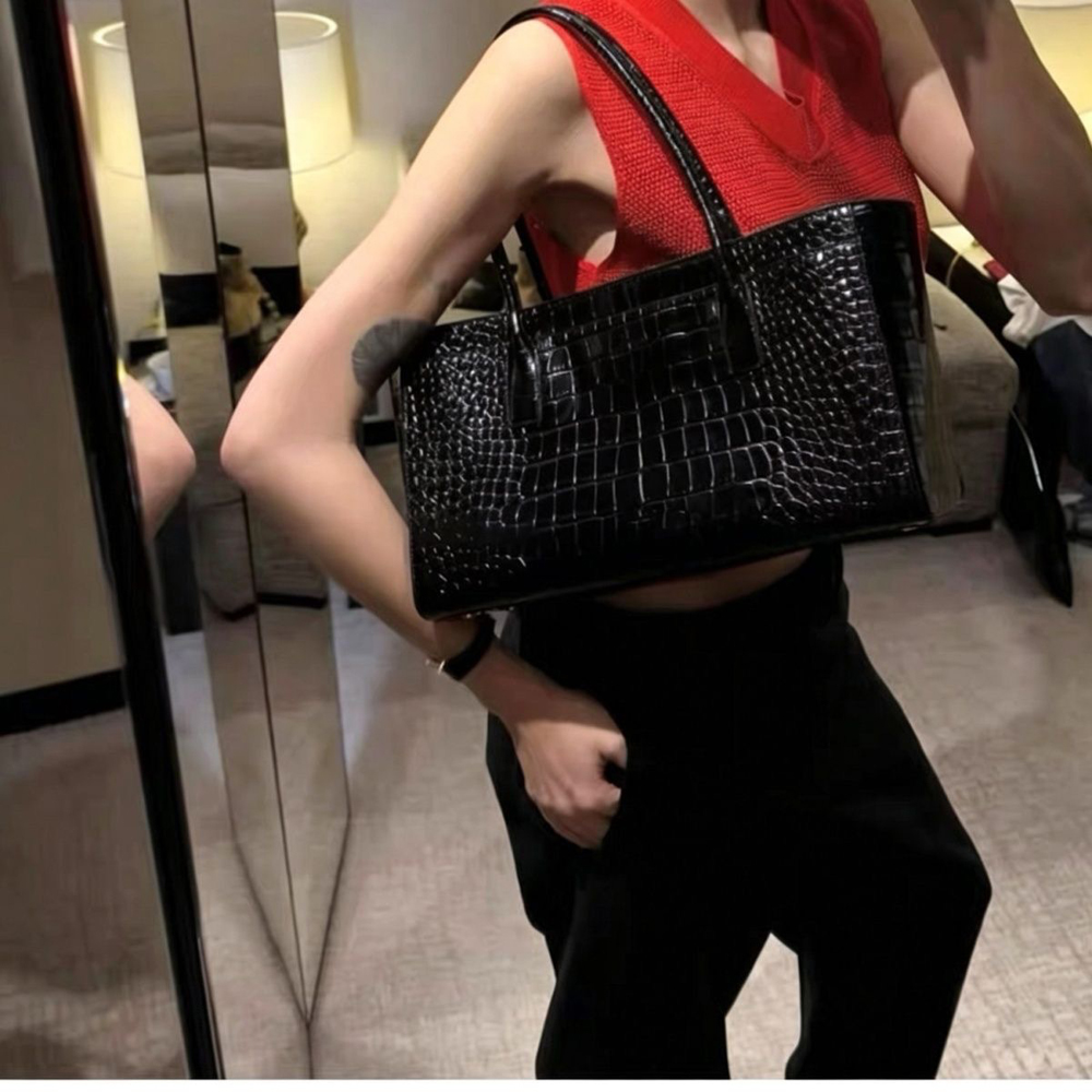 SHELKSBAG Kadın Timsah Desenli - Top Handle Patent Bag incelemesi ve fiyatı