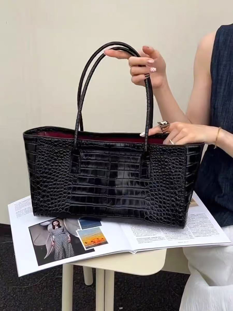 SHELKSBAG Kadın Timsah Desenli - Top Handle Patent Bag incelemesi ve fiyatı